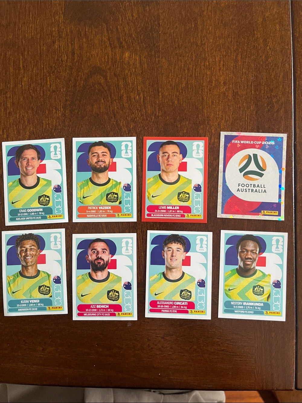Panini Soccer Stickers- Australia